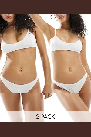 Weekday Pointelle thong 2-pack in