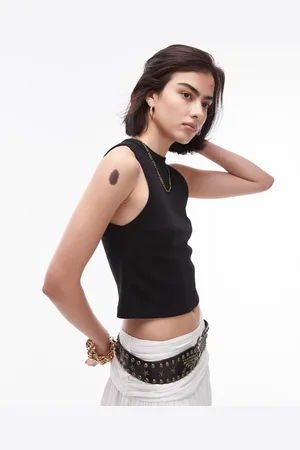 Topshop Slim tank crop top in