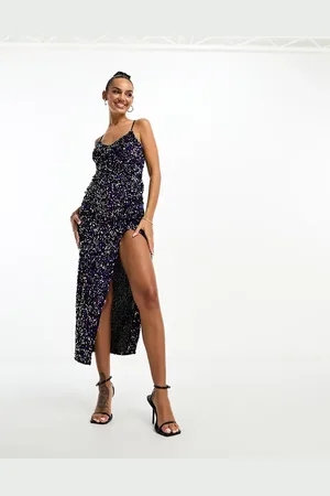 Parallel Lines Maxi dress with sequins in pink