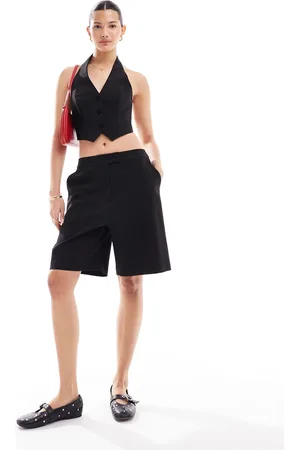 Miss Selfridge Extended tab longline bermuda short co ord in