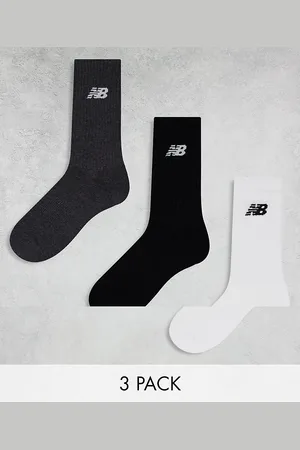 New Balance Logo crew socks 3 pack in
