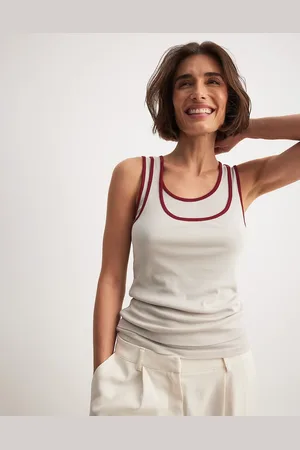 NA-KD Double layer top in cream