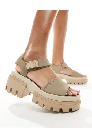 Timberland Everleigh platform sandal in stone