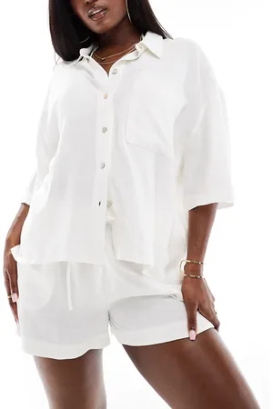 Aria Cove Linen blend beach shirt co-ord in