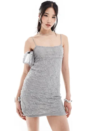 Pull&Bear Strappy lace mini dress in