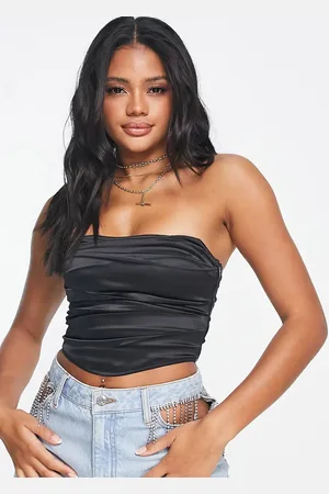ASOS Stretch satin corset top in