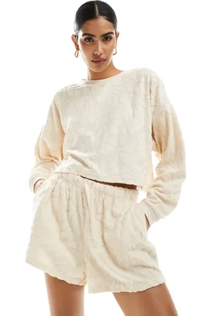 Billabong Loosen up beach jumper co-ord in cream