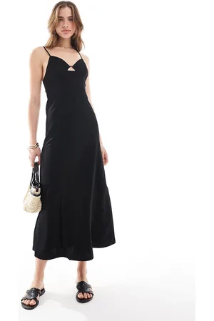 MANGO Corset top midi dress in
