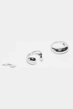 Reclaimed Unisex 3 pack wrap around rings in