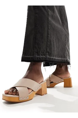 French Connection Chunky heel sandals in taupe