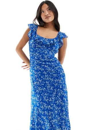Forever New Ruffle sleeve midi dress in ditsy floral