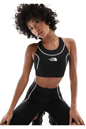 The North Face Training Hakuun contour seam mid support sports bra in