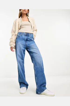 River Island 90s straight jean in midwash
