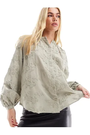 & OTHER STORIES & floral embroidered blouse in sage