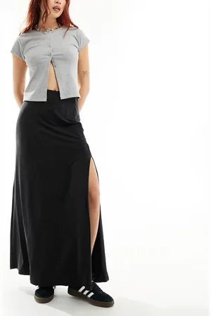 & OTHER STORIES & fluid jersey maxi skirt with side split in