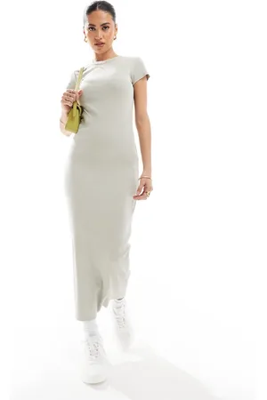 River Island Bodycon midi dress in light