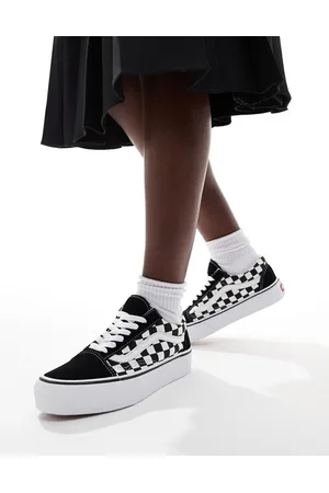 Vans Checkerboard Old Skool Platform trainers in and white