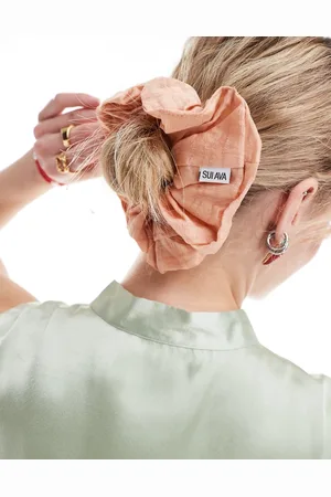 Sui Ava Oversized hair scrunchie in peach
