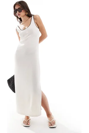 MANGO Crochet midi dress in