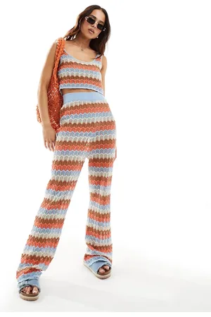 Rip Curl Santorini sun crochet beach crop top co-ord in