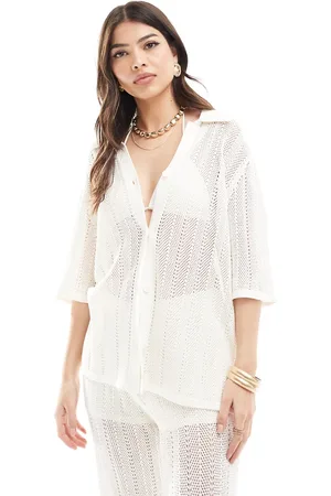 & OTHER STORIES & co-ord crochet knitted shirt in