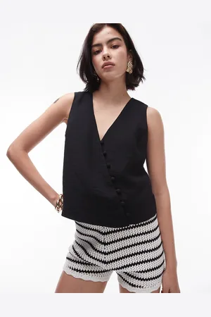 Topshop Asymmetric button top in