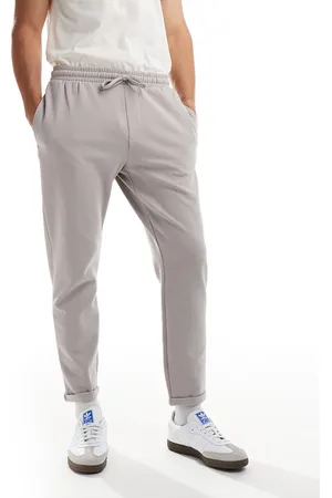 Threadbare Cotton twill pull on trousers in stone