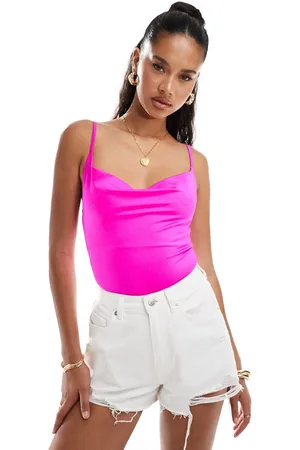 ASOS Disco cowl neck bodysuit in