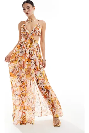Style Cheat Cut out maxi dress floral print
