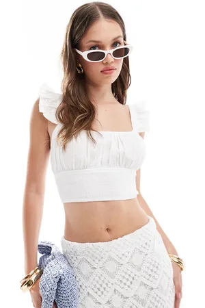 Stradivarius Ruffle sleeve top in