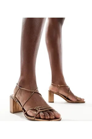 Public Desire Taryn strappy block heel sandals in bronze