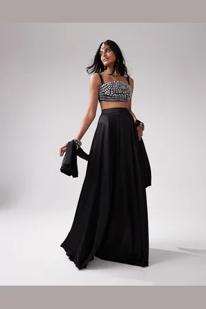 Kanya London Lehenga full flare frill skirt & dupatta co-ord in