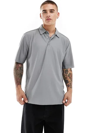 Only & Sons Oversized plisse polo in