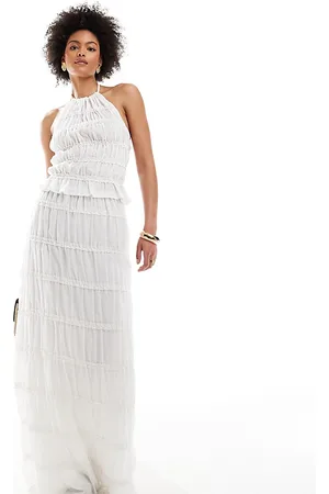 ASOS ASOS DESIGN Tall sheer tiered detail co-ord maxi skirt in