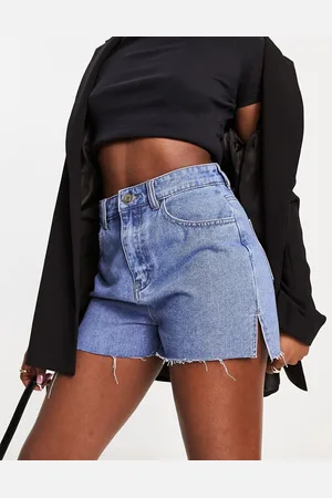 Missyempire Denim side split shorts in