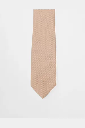 ASOS Tie with texture in camel