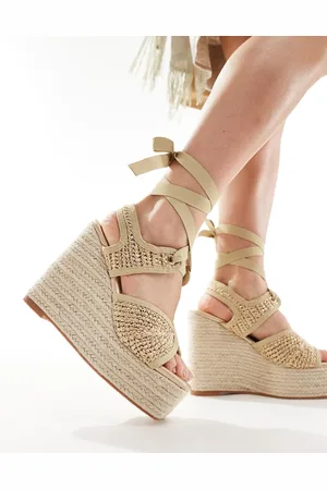 Public Desire Solstice heeled espadrille with woven straps in