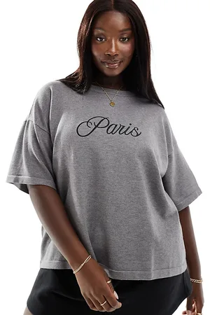 4th & Reckless Exclusive knitted Paris logo t-shirt in