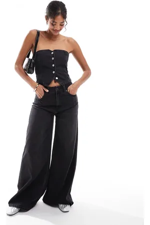 ASOS Soft wide leg jean in