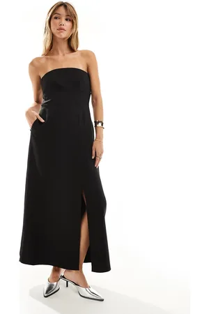 Closet Bandeau tailored midi dress in