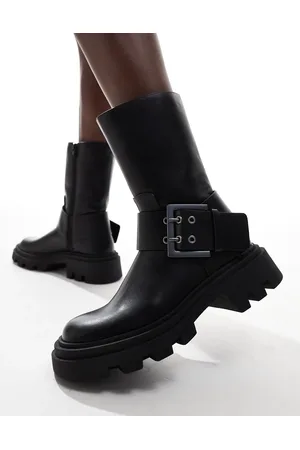 Stradivarius Ankle boot with buckle detail in