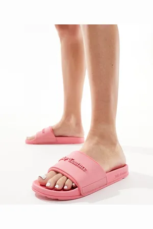 Juicy Couture Logo sliders in lemonade