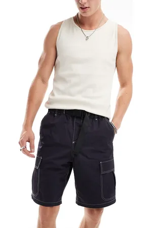 ASOS Cargo short with belt detail in navy