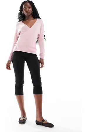 Glamorous Wrap front jumper in baby knit