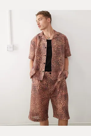 Reclaimed Unisex leopard print short