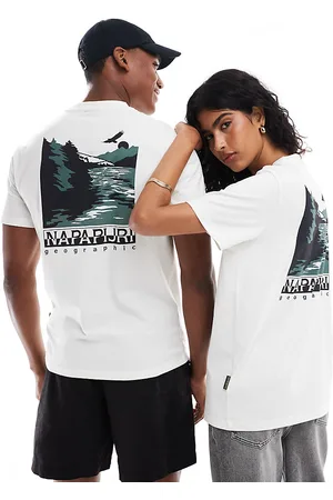 Napapijri Pali landscape backprint t-shirt in