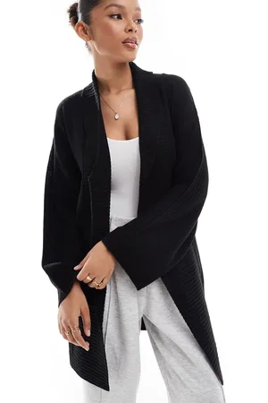 Threadbare Tie front shawl collar cardigan in