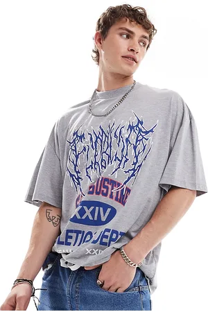 COLLUSION Oversized athletic graphic t-shirt in marl