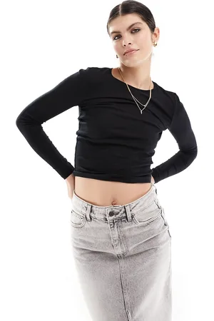 Cotton On Cotton On rib crew long sleeve top in