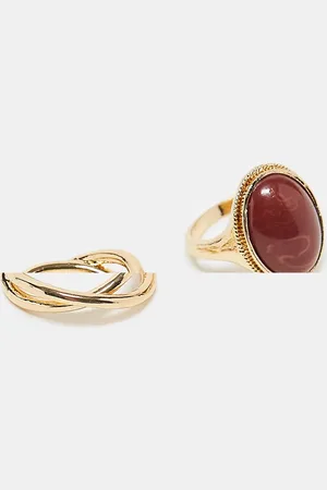 Reclaimed Ring 2 pack with red stone in